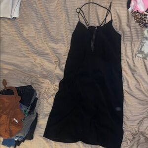 Elegant Black Spaghetti Strap Dress